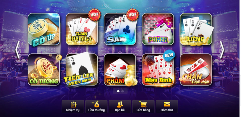 Game bài 8xbet quy tụ nhiều trò quen thuộc, dễ làm quen